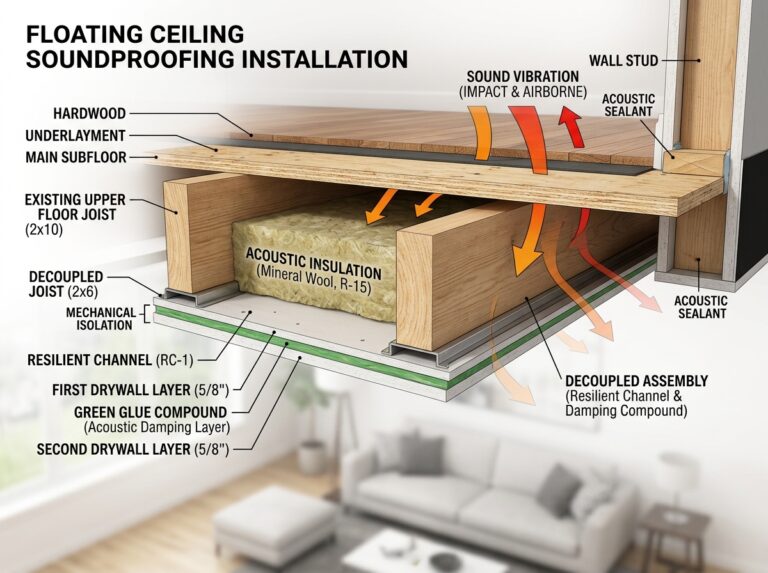 floating ceiling soundproofing